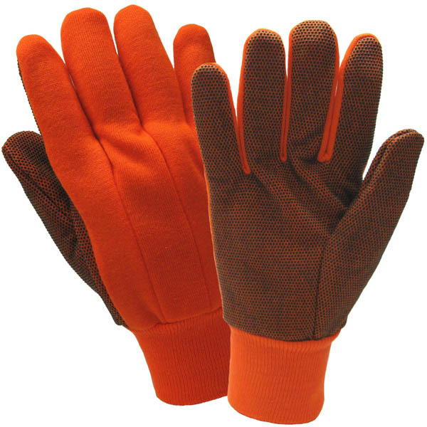 Wells Lamont Y7112 Hi-Vis Jersey Gloves w/ Knit Wrists
